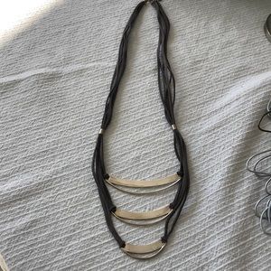 Woman’s leather and sterling necklace!